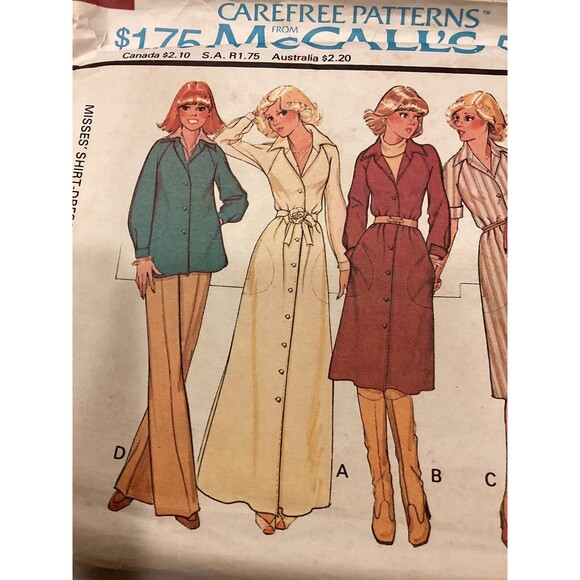 McCalls 5710 70s Dress Top Jacket Coat Pants Career Cut Sz 14 Complete - Picture 6 of 12